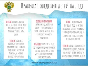 Правила поведения детей на льду